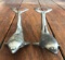 Group of 2 silver plated dolphin bottle openers