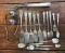 Group of 18 pieces assorted metal flatware