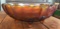 Amber Carnival Glass footed fruit bowl