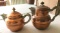 Group of two vintage/antique copper teapots