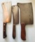 Group of three vintage Meat Cleavers