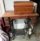 Antique sewing machine and table