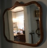 Antique Oak framed mirror