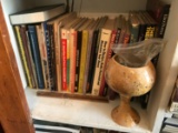 Shelf lot of books and more