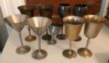 Collection 9 :  silver plated and other stemware pieces