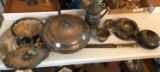 Group of silver plated and more items