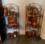 Group of 2 : Wire Baker's Racks with floral designs