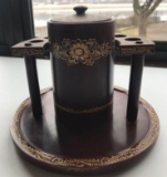 Vintage pipe stand/tobacco jar