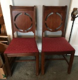 2 vintage wooden chairs