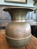 Vintage copper and brass Union Pacific railroad spittoon