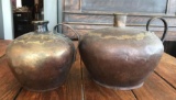 Group of 2 copper/brass jugs