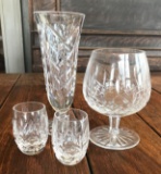 Waterford Group of 4 Cut Crystal drinking glasses
