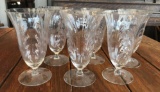 Group of 6 drinking glasses