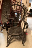Antique Ornate wicker chair