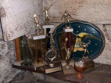 Group of vintage trophies