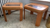 Pair of wooden side tables