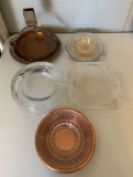 Group of vintage glass ashtrays