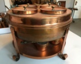 Vintage Copper Chafing Warming Dish