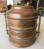 Antique copper stacking cookware