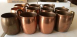 Group of 11 copper Moscow Mule mugs