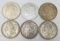 Group of (6) Morgan Silver Dollars.