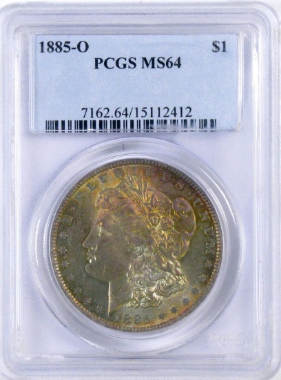 1885 O Morgan Silver Dollar (PCGS) MS64.