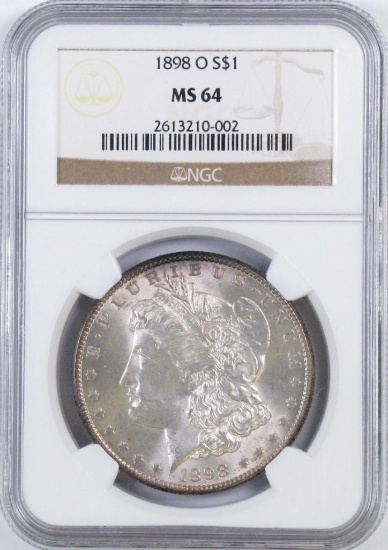 1898 O Morgan Silver Dollar (NGC) MS64.