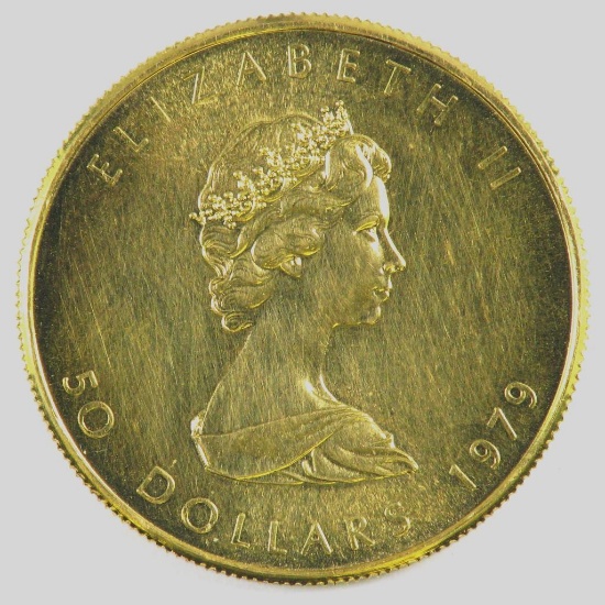 1979 Canada $50 1oz. Maple Leaf .999 Fine Gold.