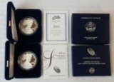 Group of (2) American Silver Eagle Proof 1oz.