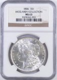 1886 P Morgan Silver Dollar (NGC) MS63.