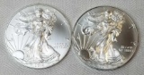 Group of (2) 2014 American Silver Eagle 1oz.