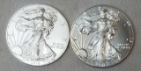 Group of (2) American Silver Eagle 1oz.