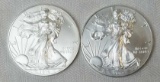 Group of (2) 2014 American Silver Eagle 1oz.