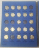 Group of (57) Mercury & Roosevelt Silver Dimes in Whitman Folder.