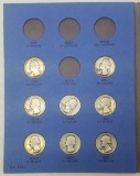 Group of (30) Washington Silver Quarters in Whitman Folder.