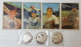 Sports Lot: Group of (3) Silver 1oz .999 Silver Rounds & (4) 1951 Bowman Baseball Cards.