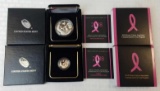 Group of (2) 2018 Breast Cancer Awareness $5 Gold & $1 Silver Proof Coins.