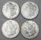 Group of (4) Morgan Silver Dollars.