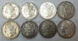 Group of (8) Morgan Silver Dollars.