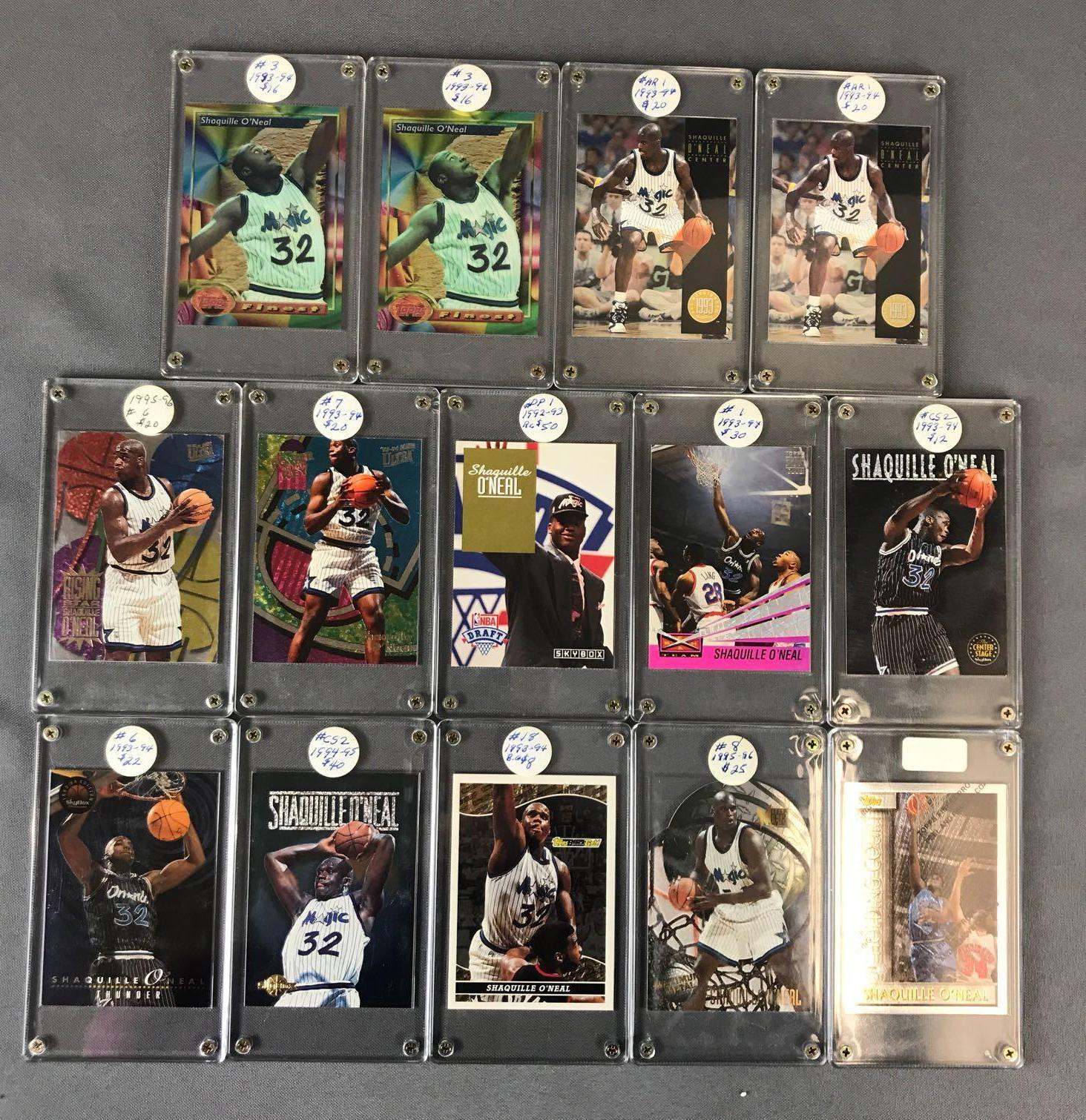Group of 14 Shaquille ONeal basketball cards Proxibid