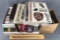 Group of 7 boxes assorted Professional Sports collectibles-cards, magazines, and more