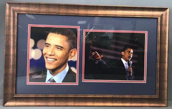 Framed, autographed photos of Barack Obama