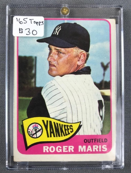 1965 Topps #165 New York Yankee Roger Maris baseball card