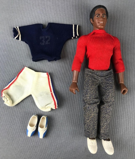 Vintage 1975 OJ Simpson doll with clothing