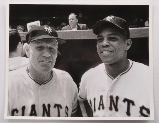 New York Giants Willie Mays and Leo Photograph