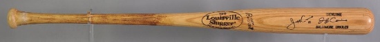 Baltimore Orioles Jeff Connie Signed Game Used Baseball Bat