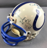 Autographed Indianapolis Colts mini helmet