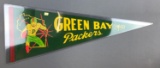 Vintage Green Bay Packers felt pennant circa 1950's