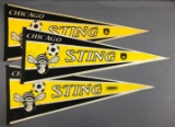 Group of 3 Chicago Sting Pennants