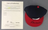 Hank Aaron autographed Atlanta Braves fitted cap with letter of authenticity